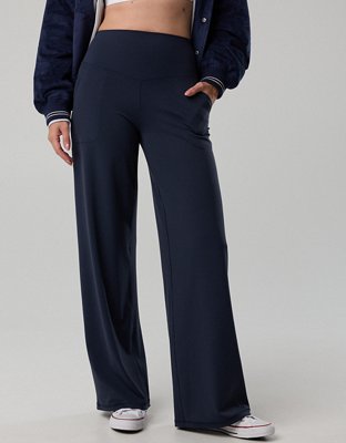 OFFLINE By Aerie Real Me XTRA High Waisted Trouser - Steel Blue