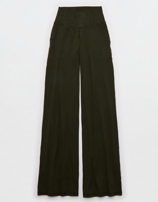 OFFLINE By Aerie Real Me XTRA High Waisted Trouser - Olive Petal