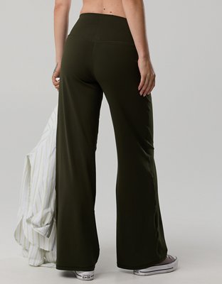 OFFLINE By Aerie Real Me XTRA High Waisted Trouser - Olive Petal