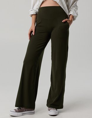 OFFLINE By Aerie Real Me XTRA High Waisted Trouser - Olive Petal