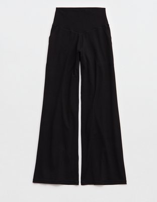 OFFLINE By Aerie Real Me XTRA High Waisted Crop Trouser - True Black