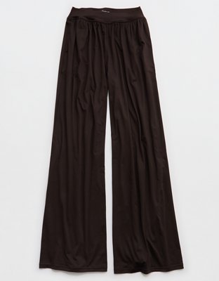 OFFLINE By Aerie The Hugger Go With The Flow Super Wide Leg Pant - Deep Earth