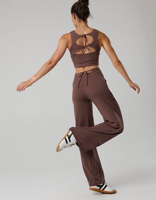 OFFLINE By Aerie Real Me XTRA High Waisted Tie Back Trouser - Relic