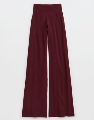 OFFLINE By Aerie Real Me XTRA High Waisted Tie Back Trouser - Royal Berry
