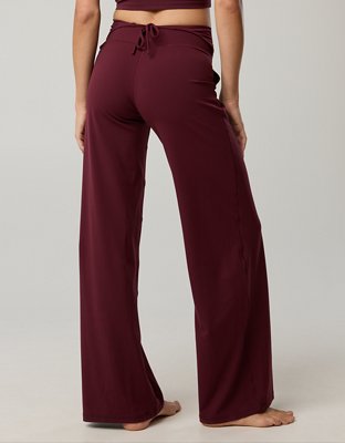 OFFLINE By Aerie Real Me XTRA High Waisted Tie Back Trouser - Royal Berry
