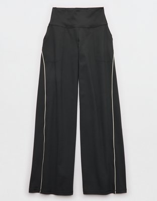 OFFLINE By Aerie The Hugger Piping Wide Leg Pant - Smoked Gray