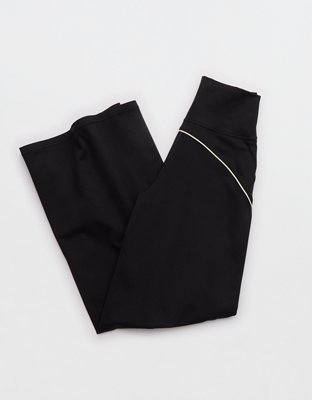 OFFLINE By Aerie The Hugger Piping Wide Leg Pant - True Black