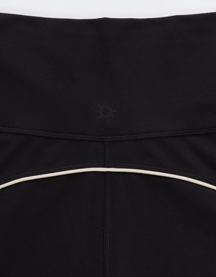 OFFLINE By Aerie The Hugger Piping Wide Leg Pant - True Black