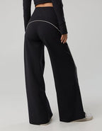 OFFLINE By Aerie The Hugger Piping Wide Leg Pant - True Black