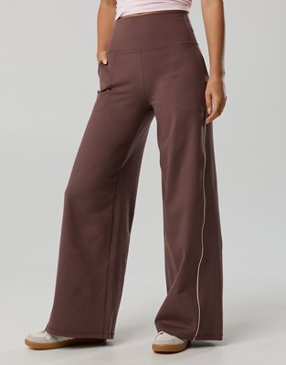 OFFLINE By Aerie The Hugger Piping Wide Leg Pant - Relic