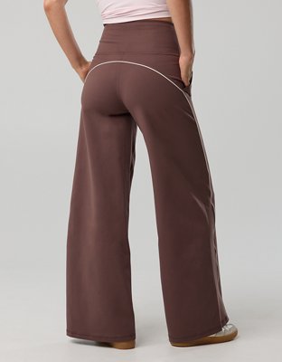 OFFLINE By Aerie The Hugger Piping Wide Leg Pant - Relic