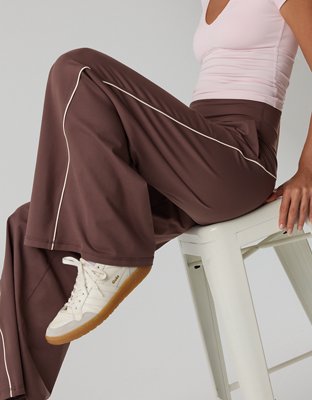 OFFLINE By Aerie The Hugger Piping Wide Leg Pant - Relic