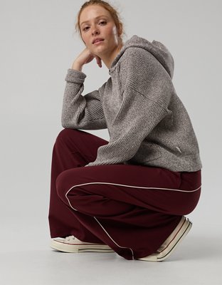 OFFLINE By Aerie The Hugger Piping Wide Leg Pant - Royal Berry