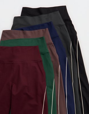 OFFLINE By Aerie The Hugger Piping Wide Leg Pant - Royal Berry