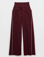 OFFLINE By Aerie The Hugger Piping Wide Leg Pant - Royal Berry