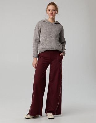 OFFLINE By Aerie The Hugger Piping Wide Leg Pant - Royal Berry