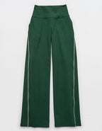 OFFLINE By Aerie The Hugger Piping Wide Leg Pant - Rugged Green