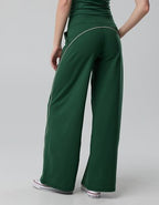 OFFLINE By Aerie The Hugger Piping Wide Leg Pant - Rugged Green