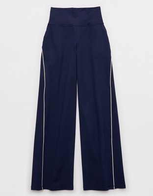 OFFLINE By Aerie The Hugger Piping Wide Leg Pant - Royal Navy