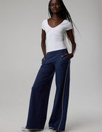 OFFLINE By Aerie The Hugger Piping Wide Leg Pant - Royal Navy