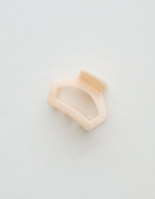 Teleties Petite Almond Claw Clip - Soft Muslin