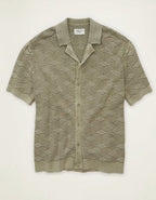 AE Garment-Washed Sweater Polo - Olive