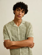 AE Garment-Washed Sweater Polo - Olive