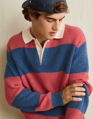 AE Shaker Stitch Rugby Sweater Polo