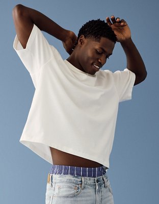 AE Boxy Fit Sueded Jersey T-Shirt