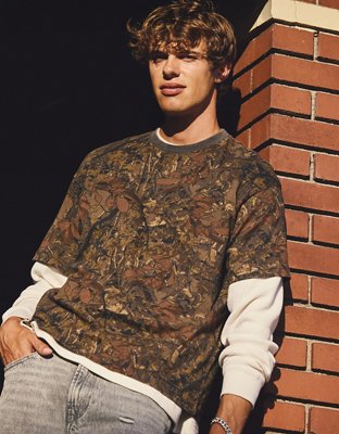 AE Boxy Fit Sueded Jersey T-Shirt