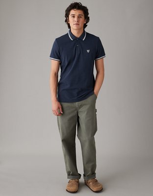 AE Lived-In Slim Fit Pique Polo Shirt