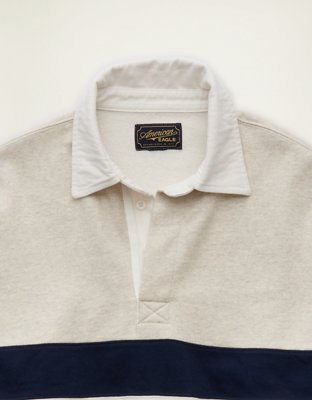 AE Laidback Luxe Rugby Sweatshirt - Storm Heather