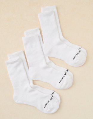 AE Crew Socks 3-Pack - White