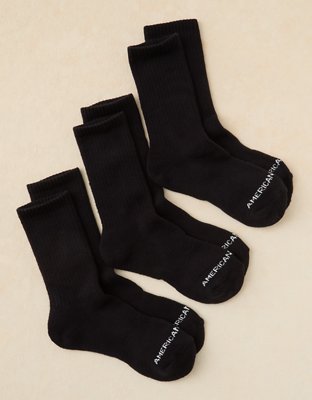 AE Crew Socks 3-Pack - Black