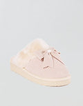 Minnetonka Bow Scuff Slipper - Light Pink