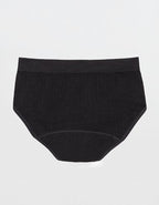 The Period Company Bikini Heavy Flow - Ribbed Sporty Stretch - Black