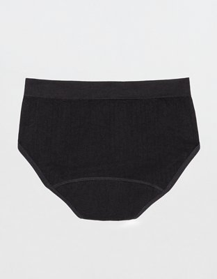 The Period Company Bikini Heavy Flow - Ribbed Sporty Stretch - Black