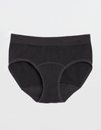 The Period Company Bikini Heavy Flow - Ribbed Sporty Stretch - Black