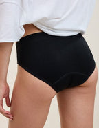 The Period Company Bikini Heavy Flow - Ribbed Sporty Stretch - Black