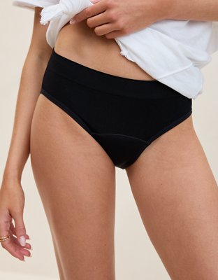 The Period Company Bikini Heavy Flow - Ribbed Sporty Stretch - Black