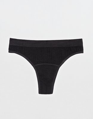 The Period Company Thong Light Flow - Black