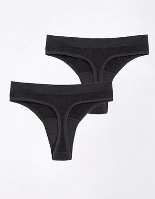 The Period Company Light Flow Thong 2-Pack - Onyx Black