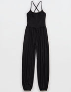 OFFLINE By Aerie The Hugger Go With The Flow Jogger Jumpsuit - True Black