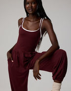 OFFLINE By Aerie The Hugger Go With The Flow Jogger Jumpsuit - Royal Berry