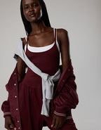 OFFLINE By Aerie The Hugger Go With The Flow Jogger Jumpsuit - Royal Berry