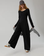 OFFLINE By Aerie OG Cotton Wide Leg Jumpsuit - Washed Black