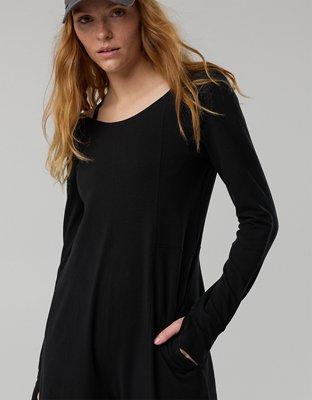 OFFLINE By Aerie OG Cotton Wide Leg Jumpsuit - Washed Black