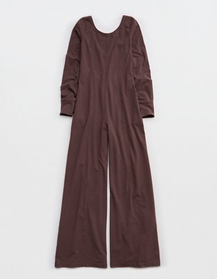 OFFLINE By Aerie OG Cotton Wide Leg Jumpsuit - Relic