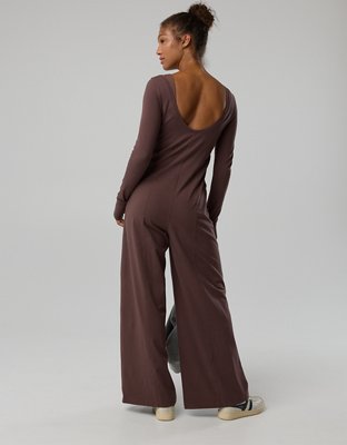 OFFLINE By Aerie OG Cotton Wide Leg Jumpsuit - Relic