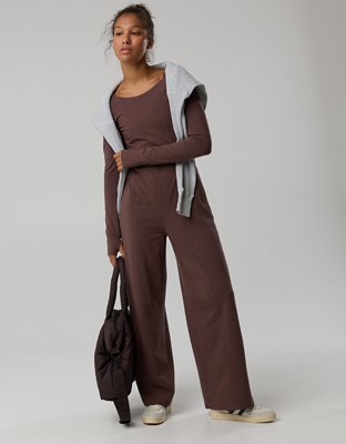OFFLINE By Aerie OG Cotton Wide Leg Jumpsuit - Relic